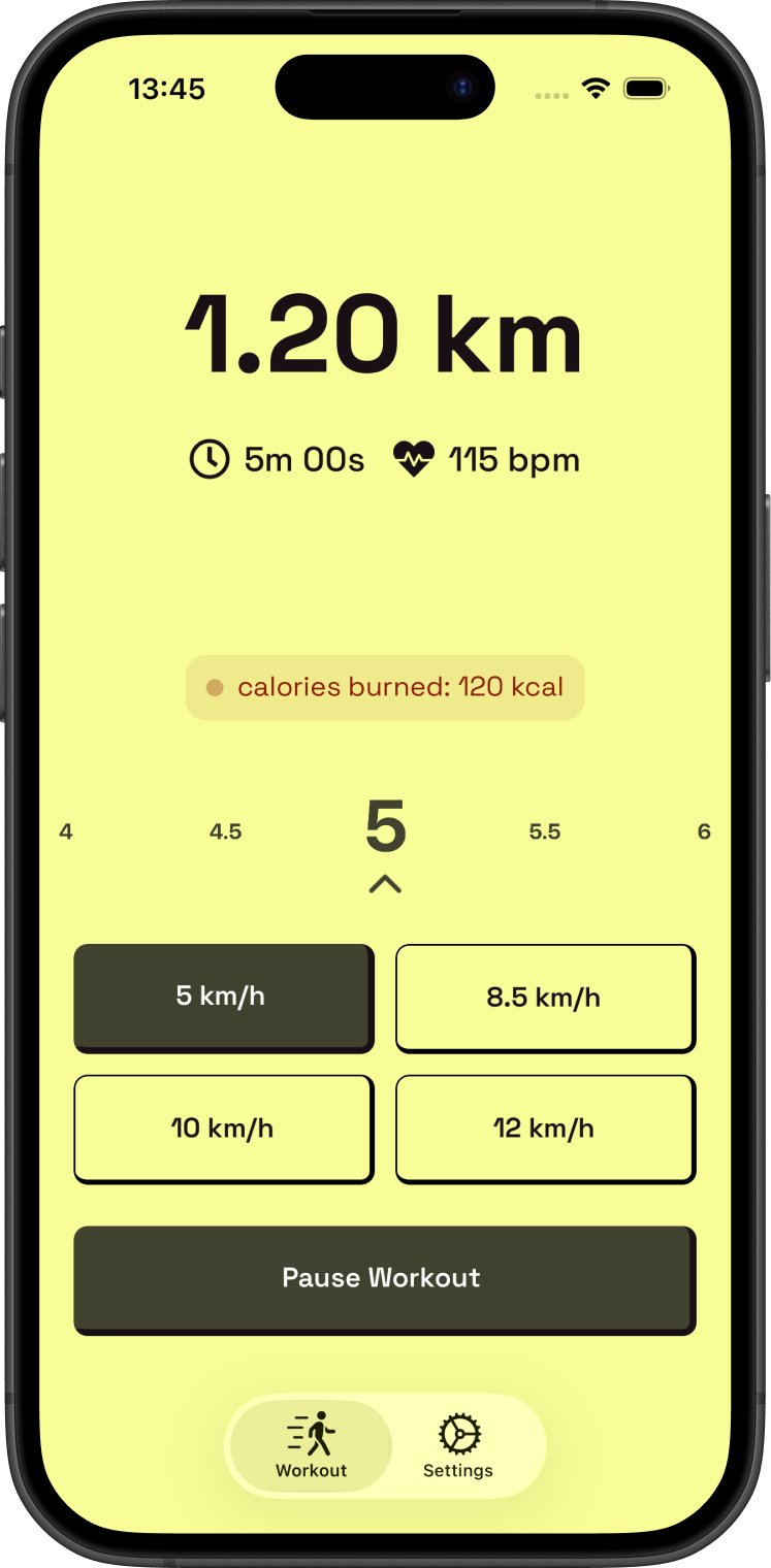 Laufmaus App Mockup