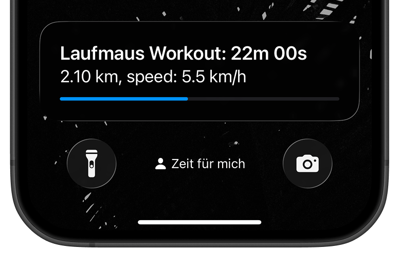 Laufmaus Live Activity Screenshot