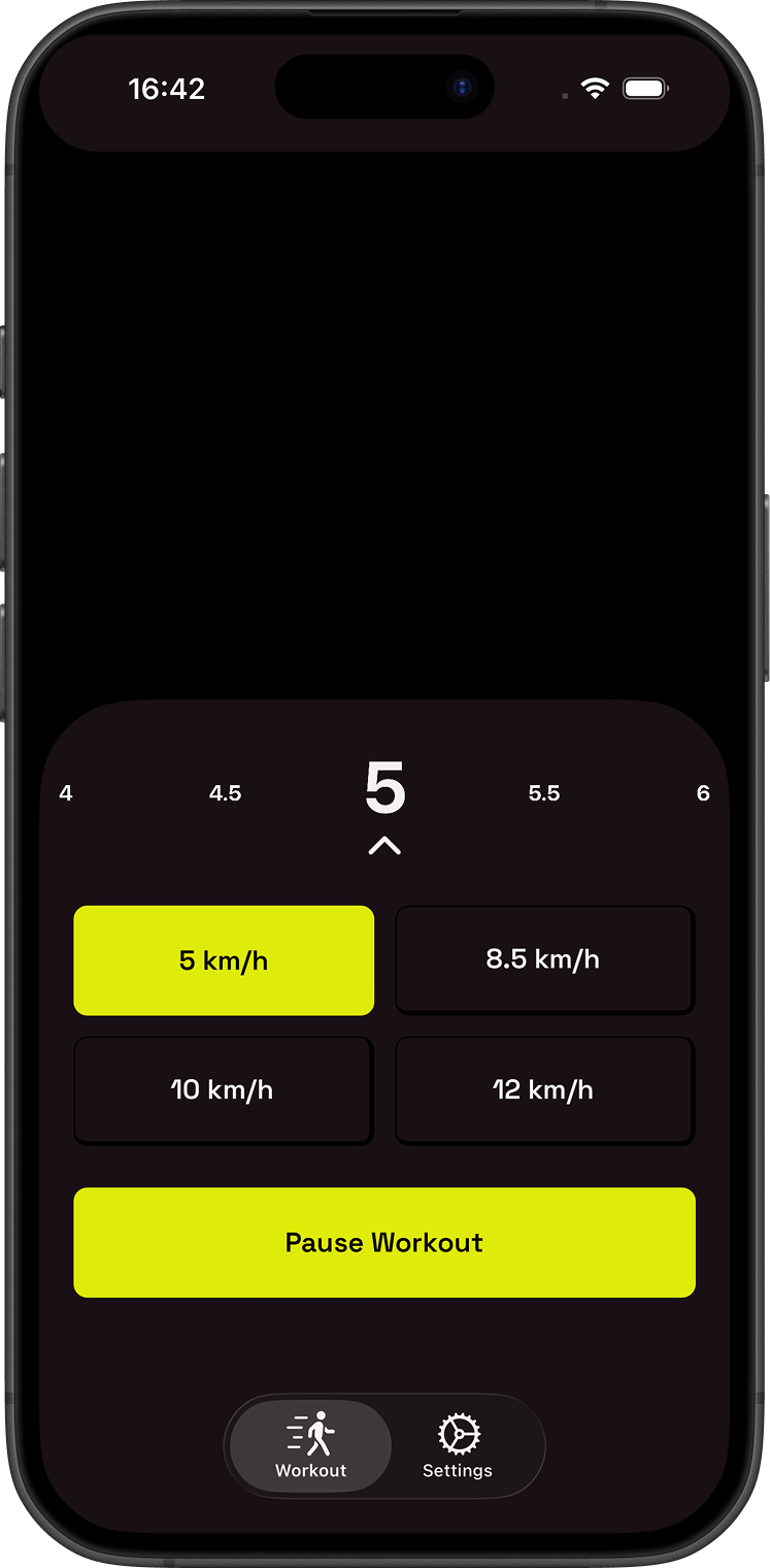 Laufmaus Speed Control Screenshot